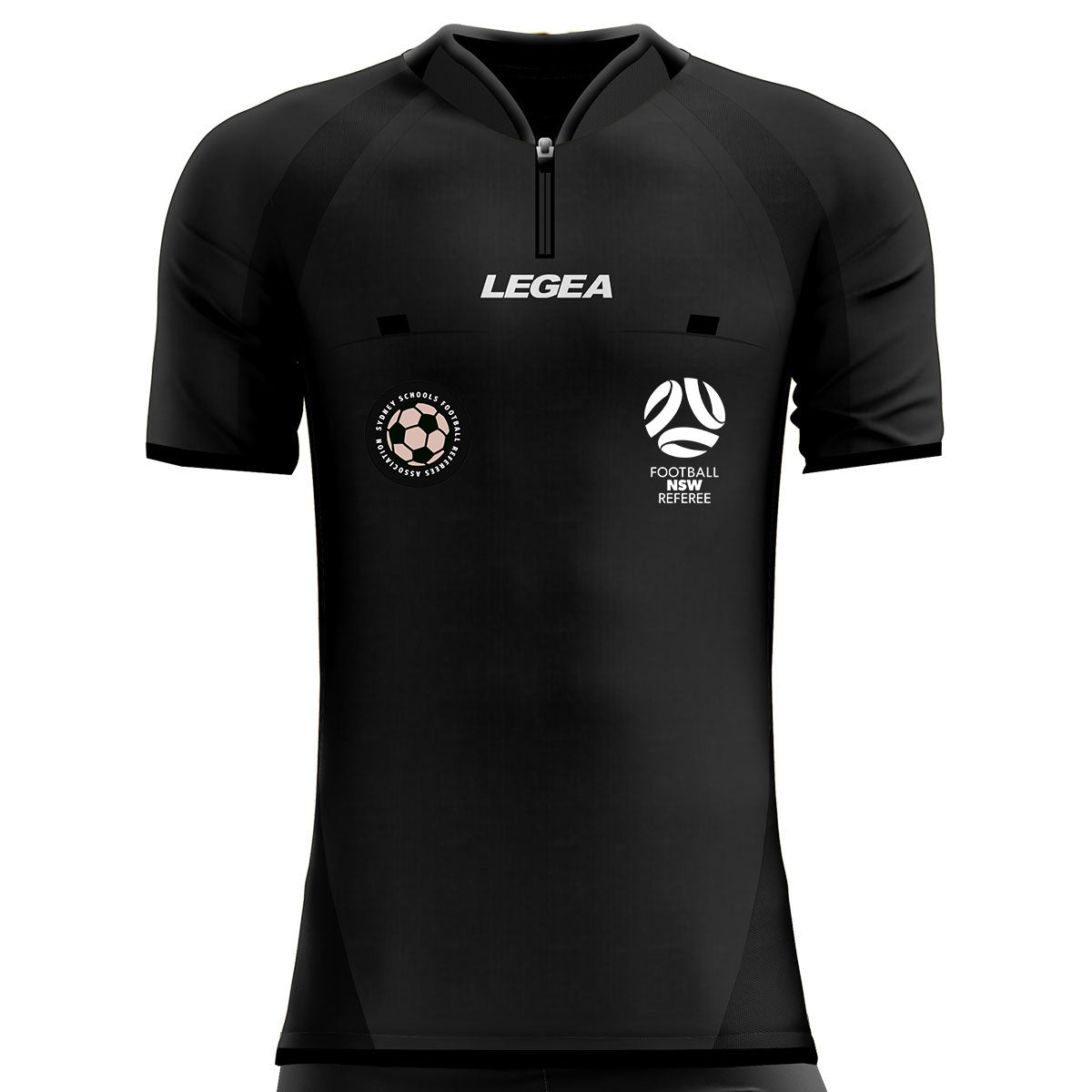 Sydney Schools Football Referees Arbitro Drive Referee Jersey Black