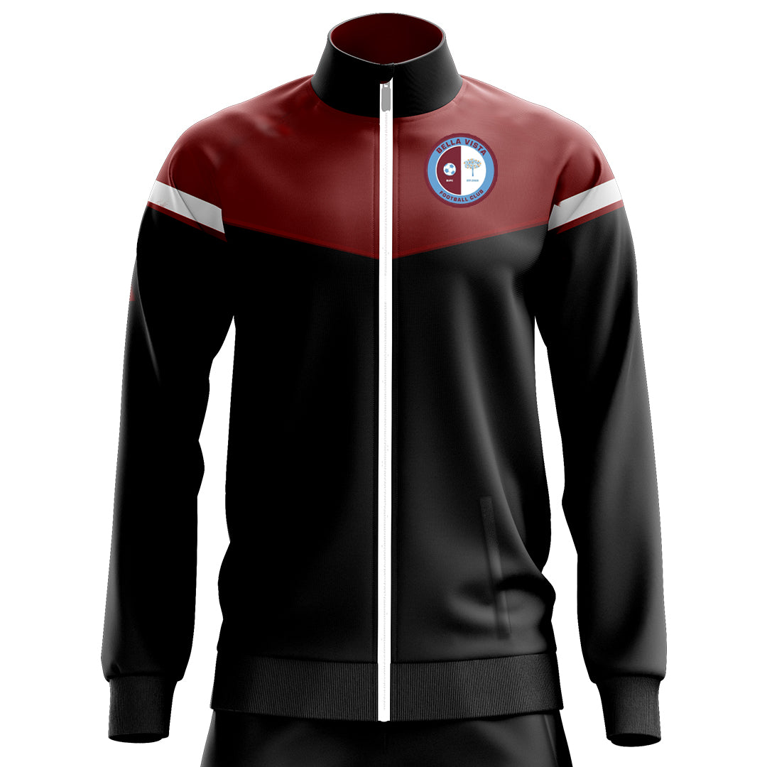 Bella Vista Sender Track Jacket Black / Maroon