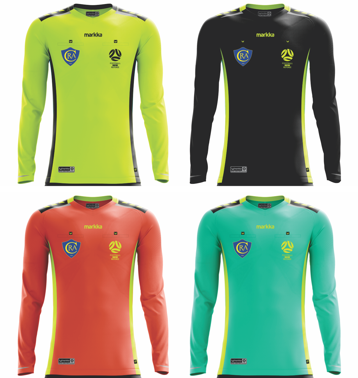 Canterbury Referee Association Bosko Referee Jersey Long Sleeve 4-Pack