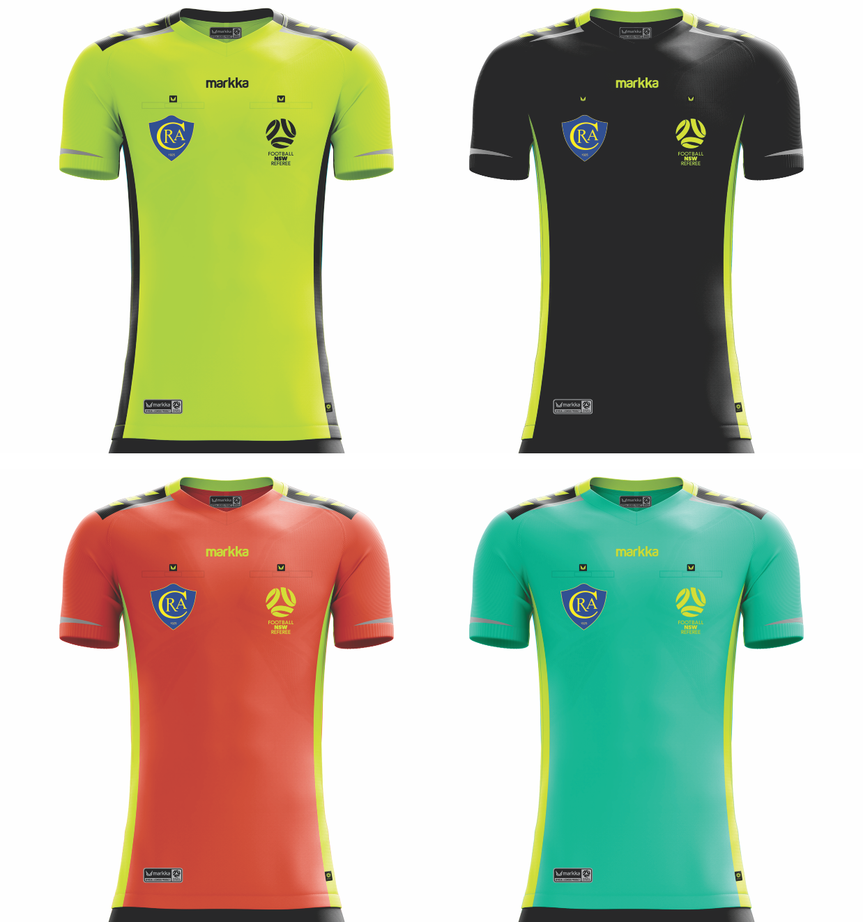 Canterbury Referee Association Mens Bosko Referee Jersey Short Sleeve 4-Pack