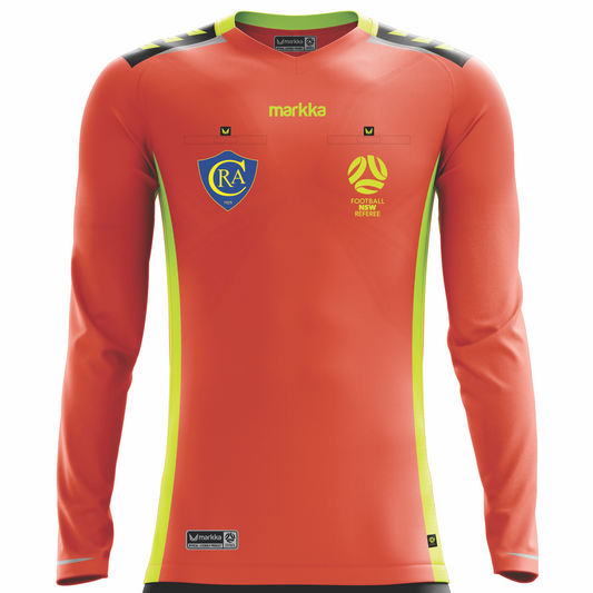 Canterbury Referee Association Mens Bosko Referee Jersey Long Sleeve Fluro Coral