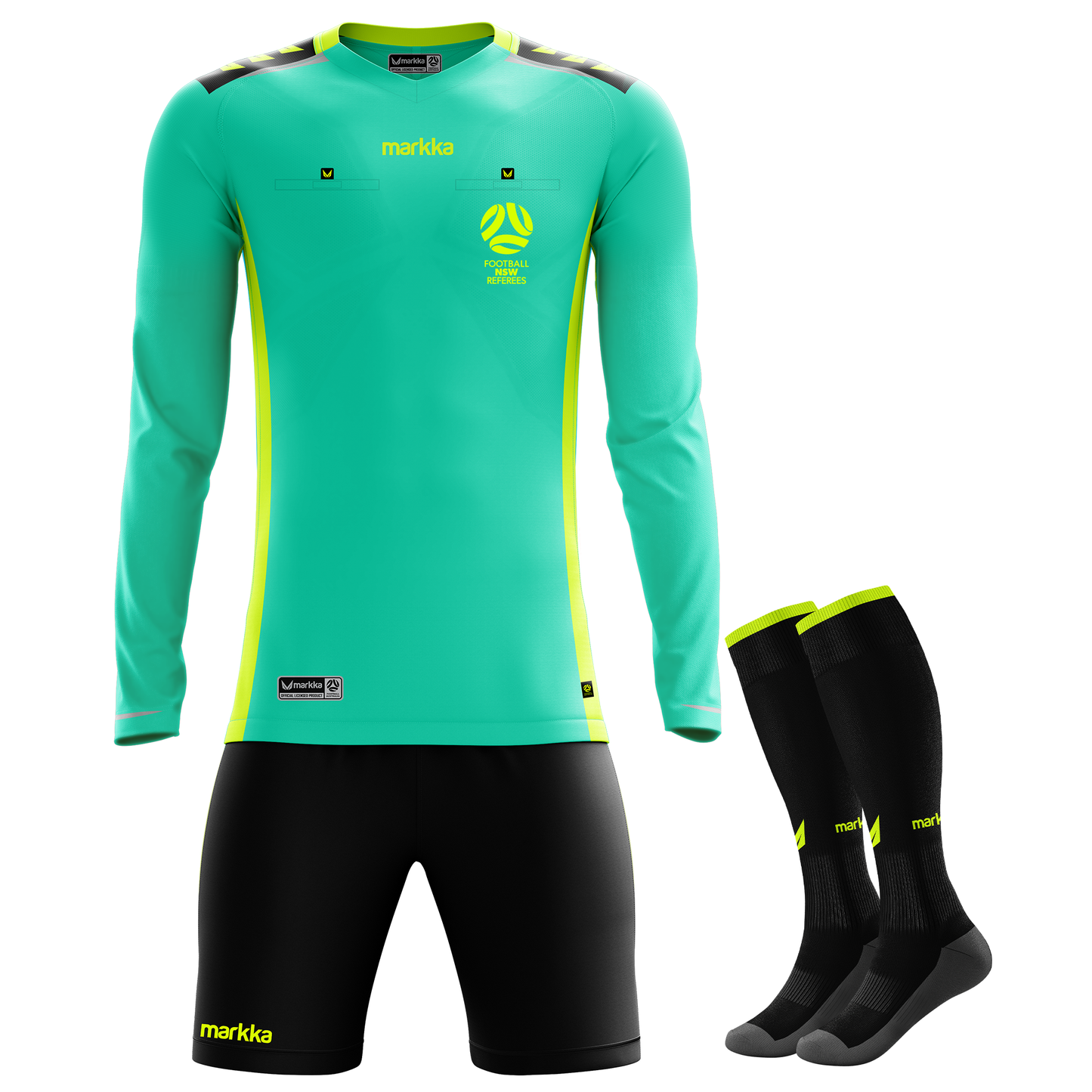 FNSW Referees Branch Bosko Referee Kit Long Sleeve Mint