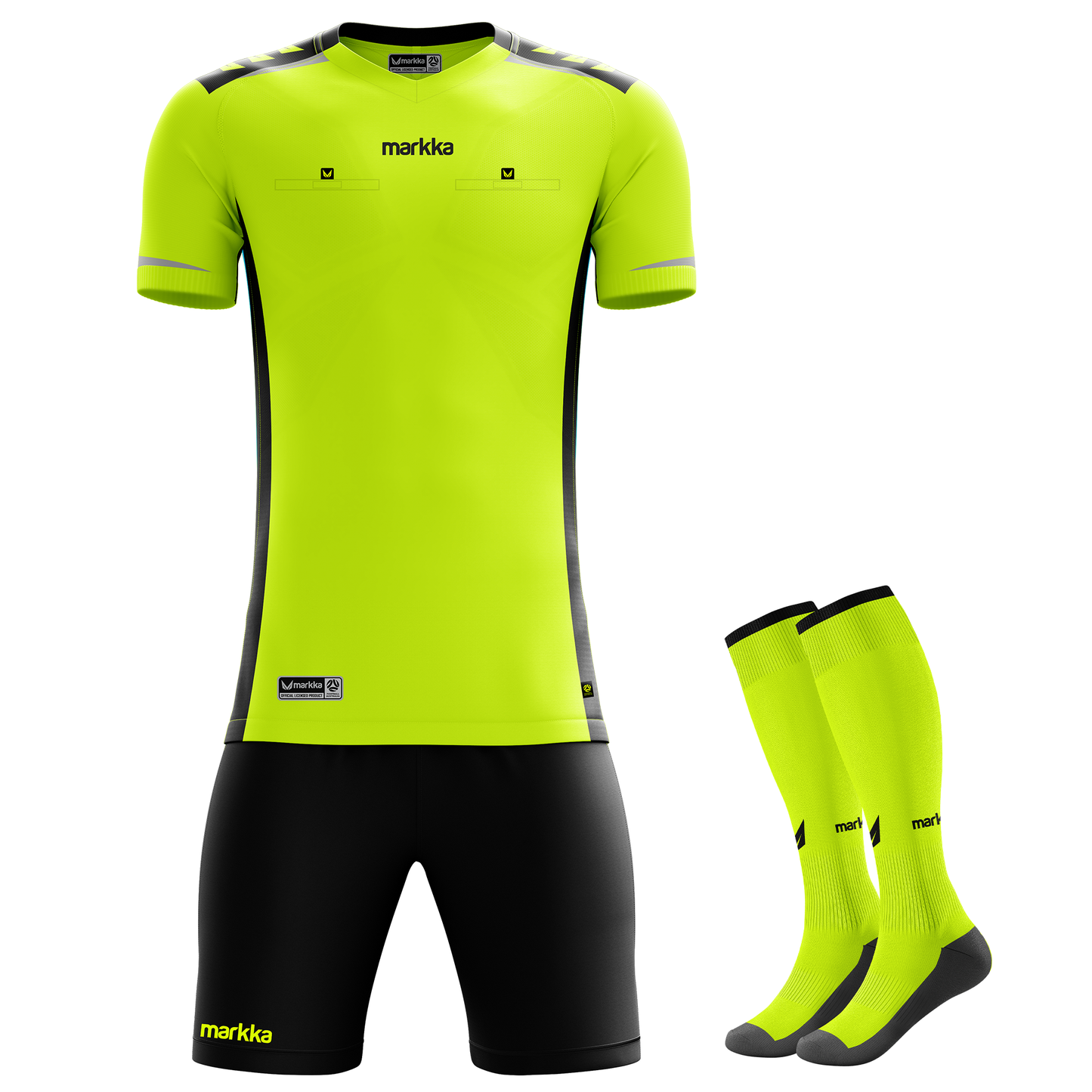 Markka Bosko Referee Kit Short Sleeve Fluro Yellow