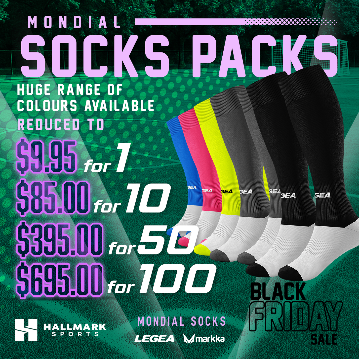 Sock Bundle Fluro Pink