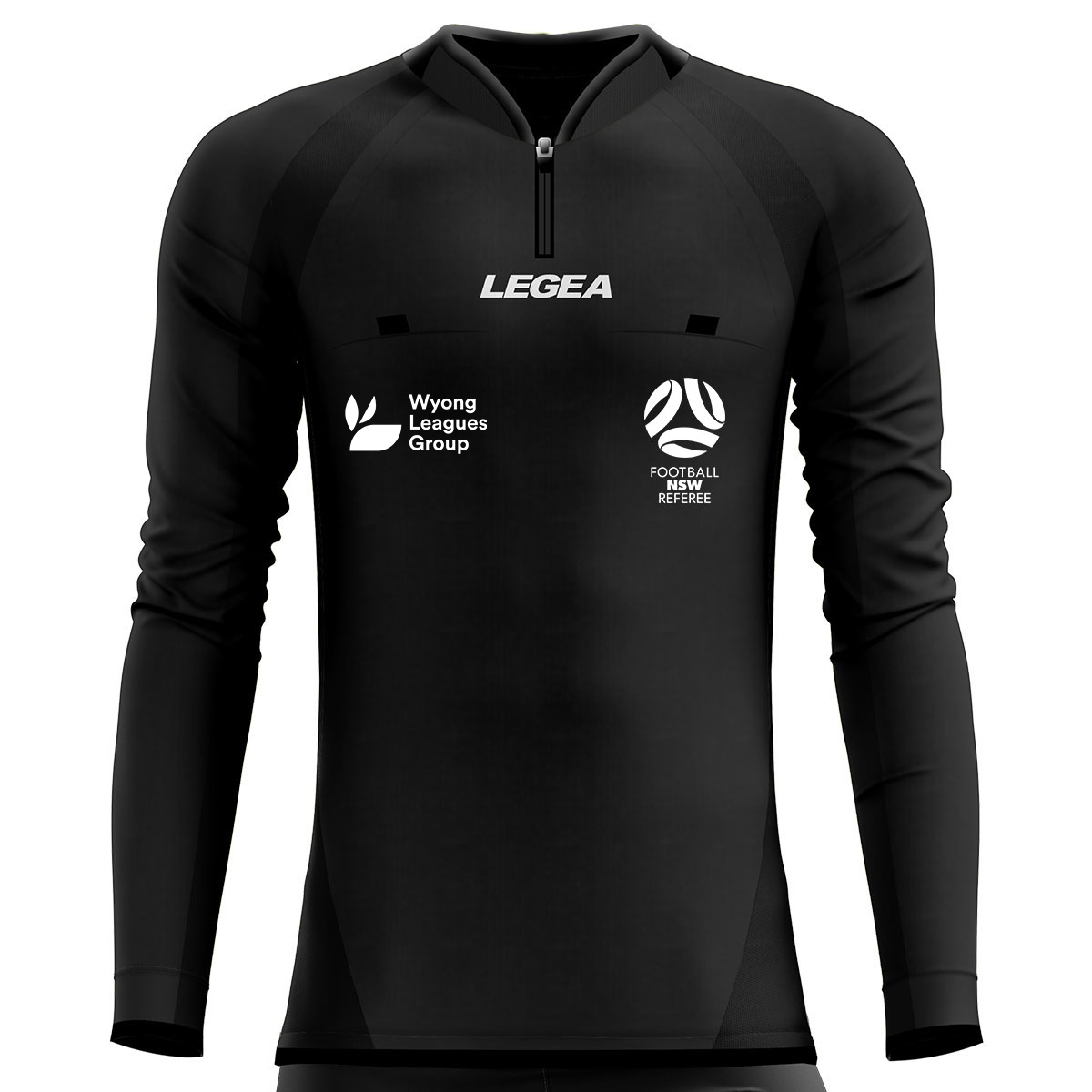 Central Coast Football Referees Arbitro Drive Jersey Long Sleeve Black