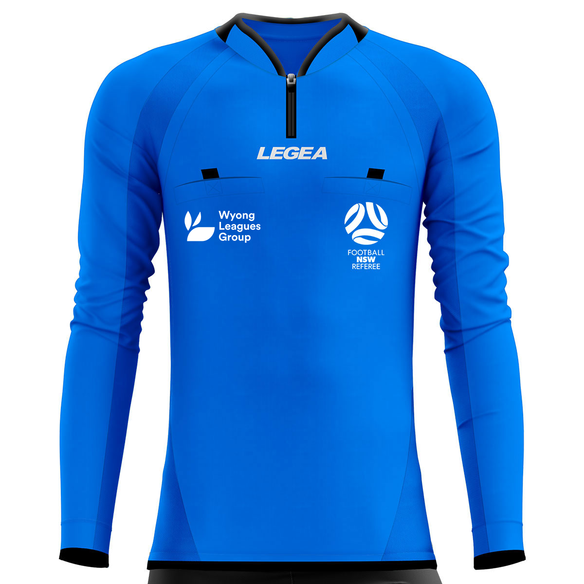 Central Coast Football Referees Arbitro Drive Jersey Long Sleeve Blue