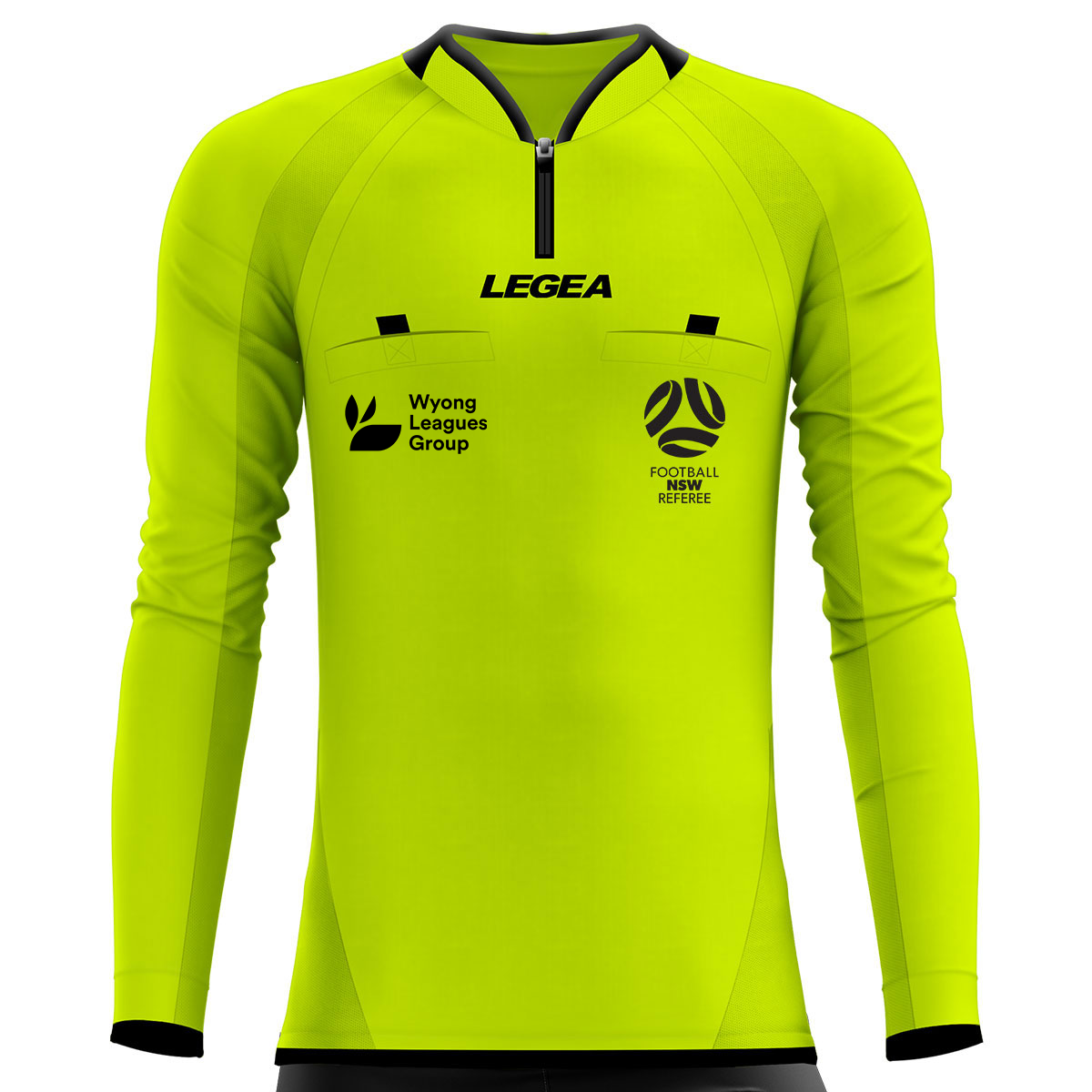 Central Coast Football Referees Arbitro Drive Jersey Long Sleeve Yellow