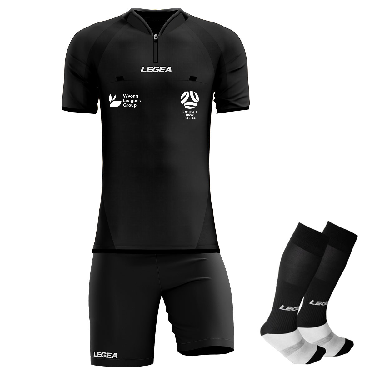 Central Coast Football Referees Arbitro Drive Referee Kit Black