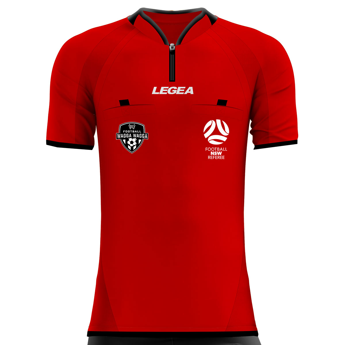 Football Wagga Referee Arbitro Drive Referee Jersey Red