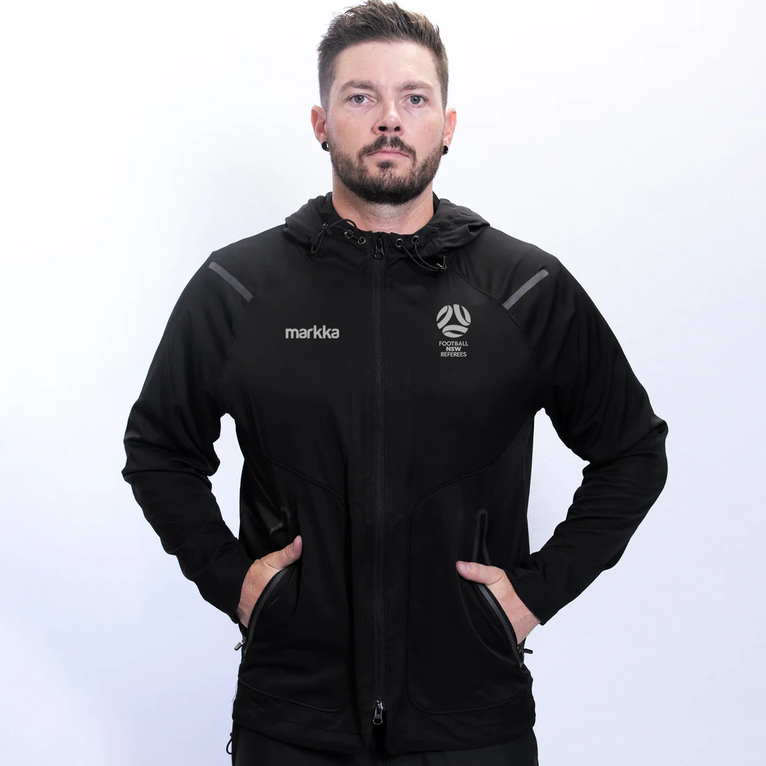 FNSW Referees Branch Jiri Running Jacket Black