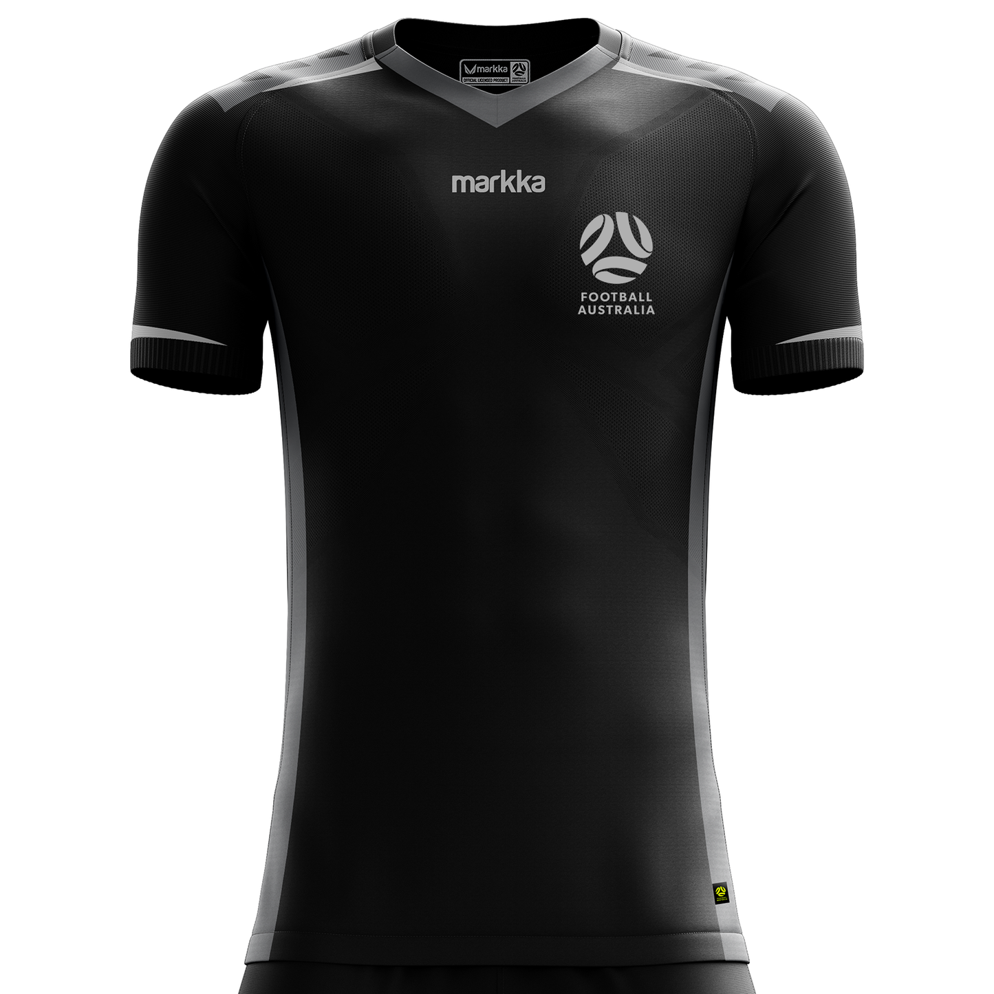Football Australia Womens Hugo Training Jersey Short Sleeve Black