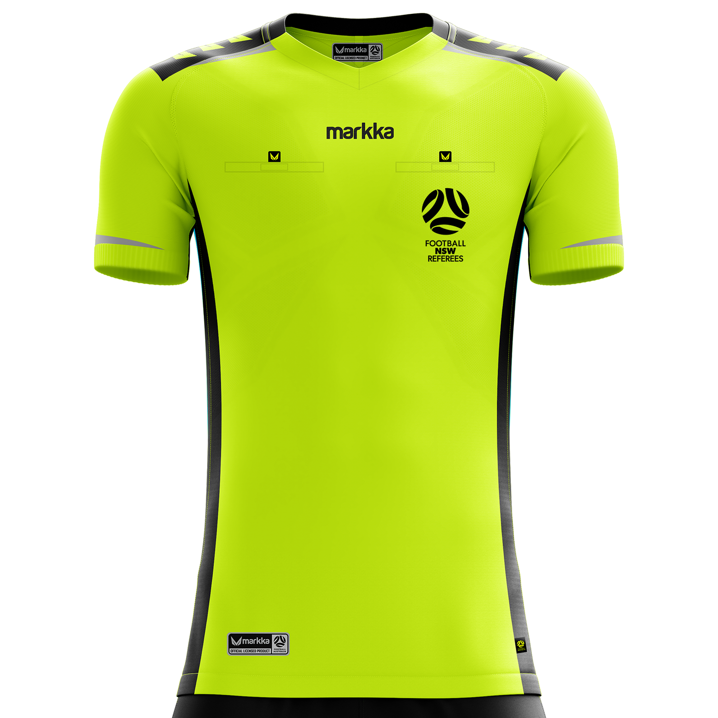 FNSW Referees Branch Mens Bosko Referee Jersey Short Sleeve 4-Pack