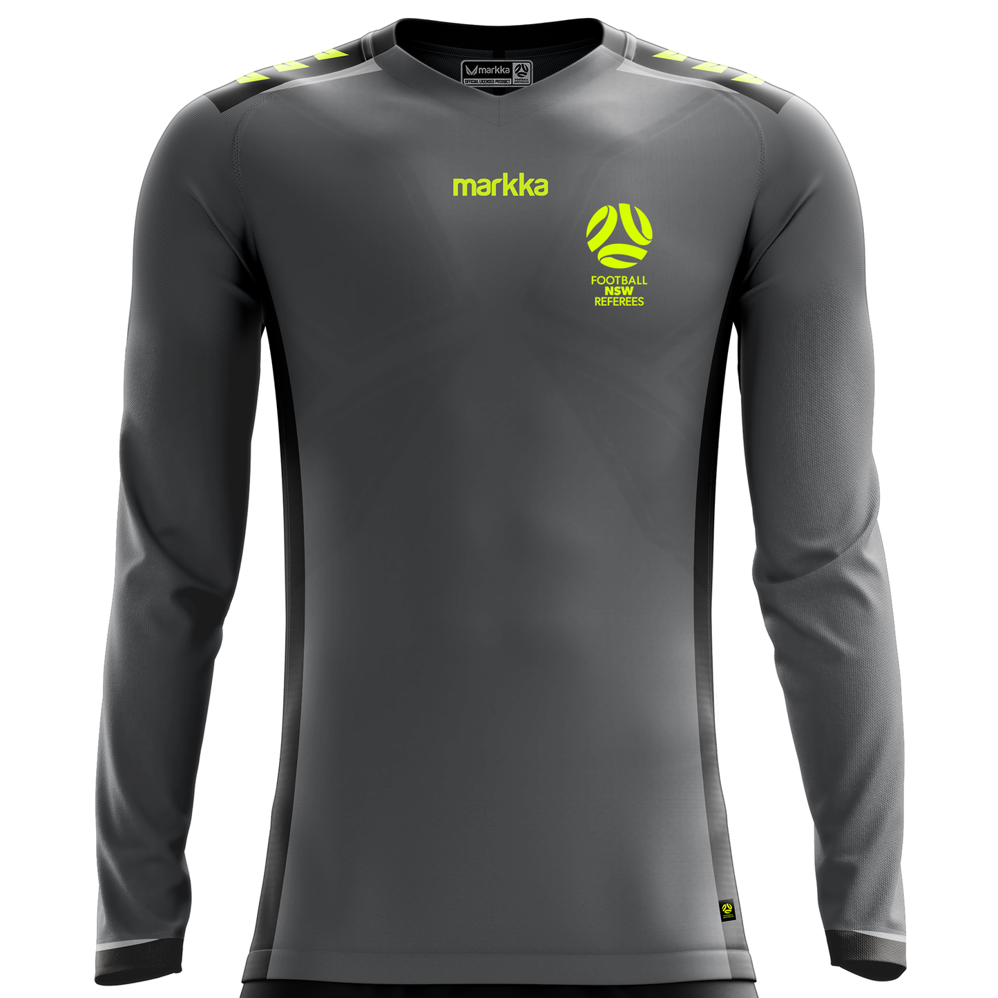 FNSW Referees Branch Mens Hugo Training Jersey Long Sleeve Grey
