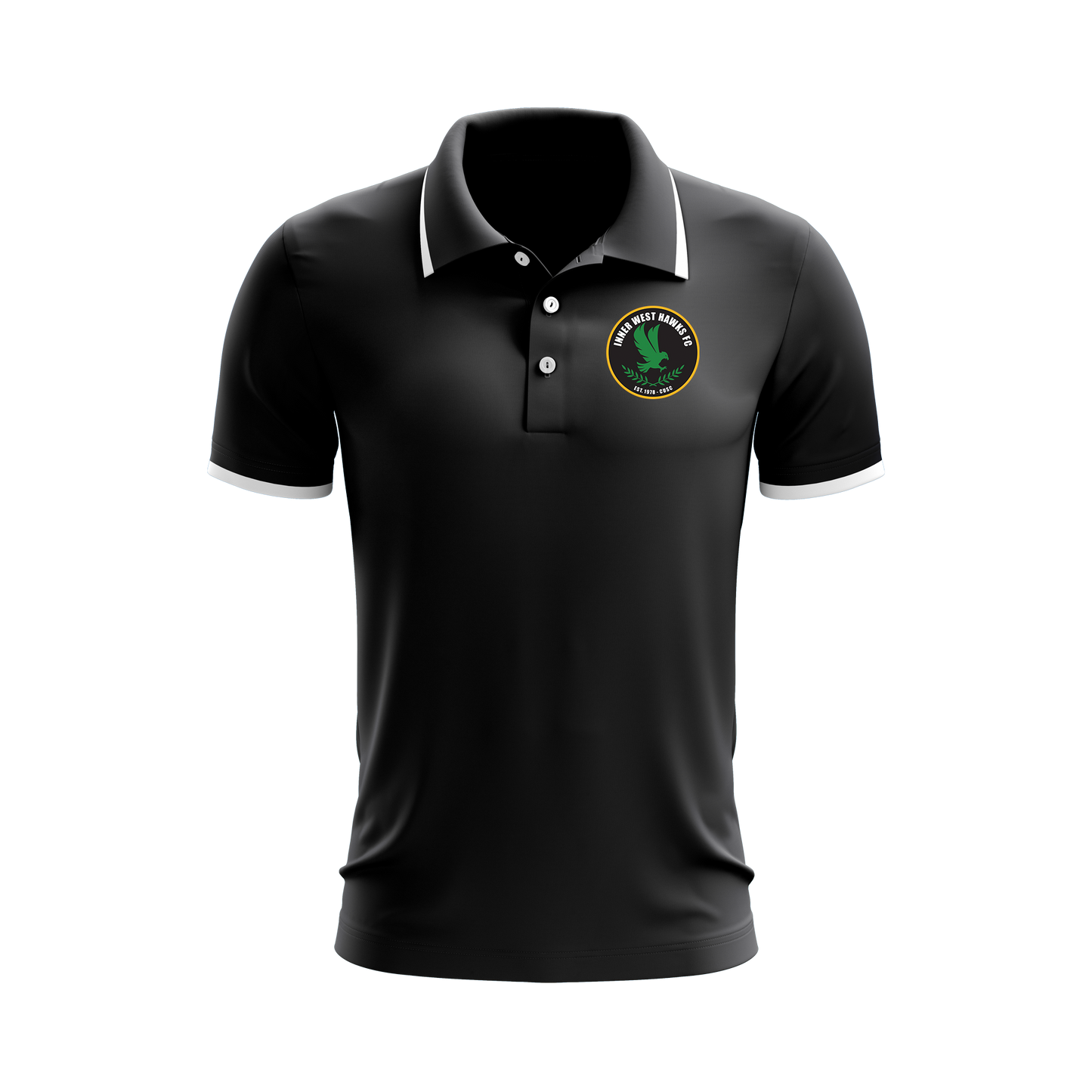Inner West Hawks Dacca Polo Black / White