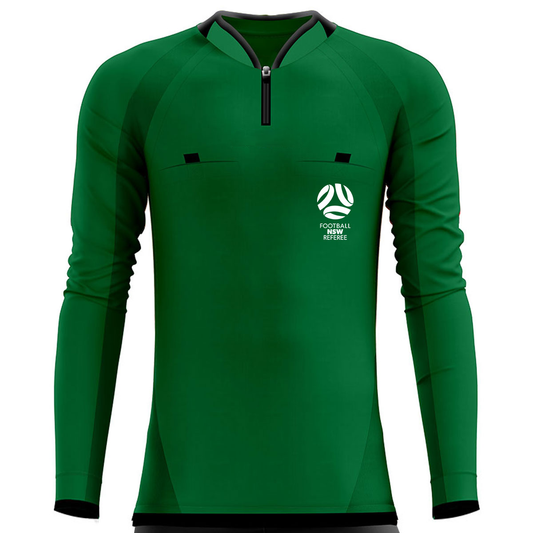 Football NSW Arbitro Drive Referee Jersey Long Sleeve Green