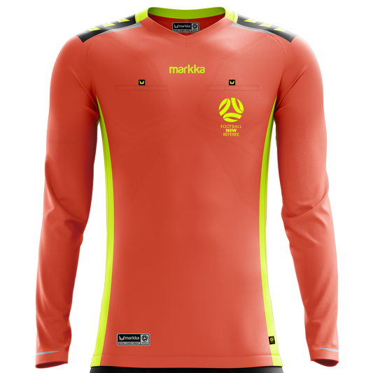 NSW State League Bosko Referee Jersey Long Sleeve Fluro Coral