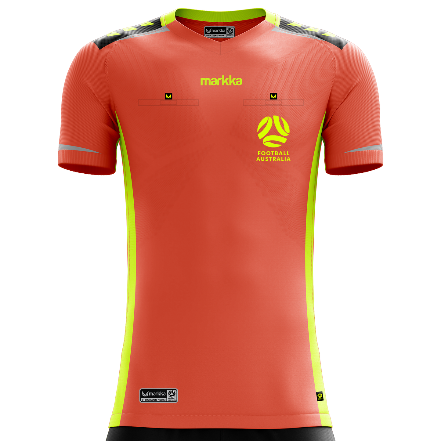 Football Australia Bosko Referee Jersey Short Sleeve Fluro Coral