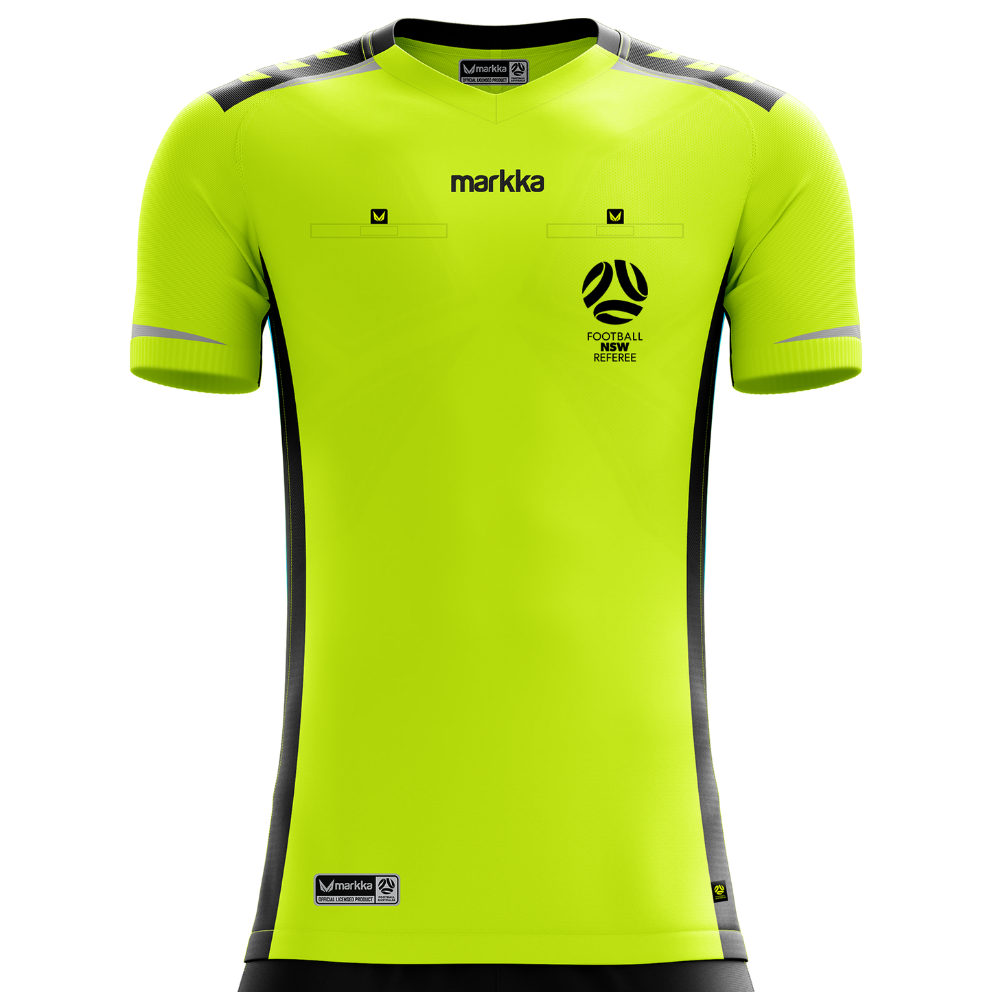 NSW State League Bosko Referee Jersey Short Sleeve Fluro Yellow