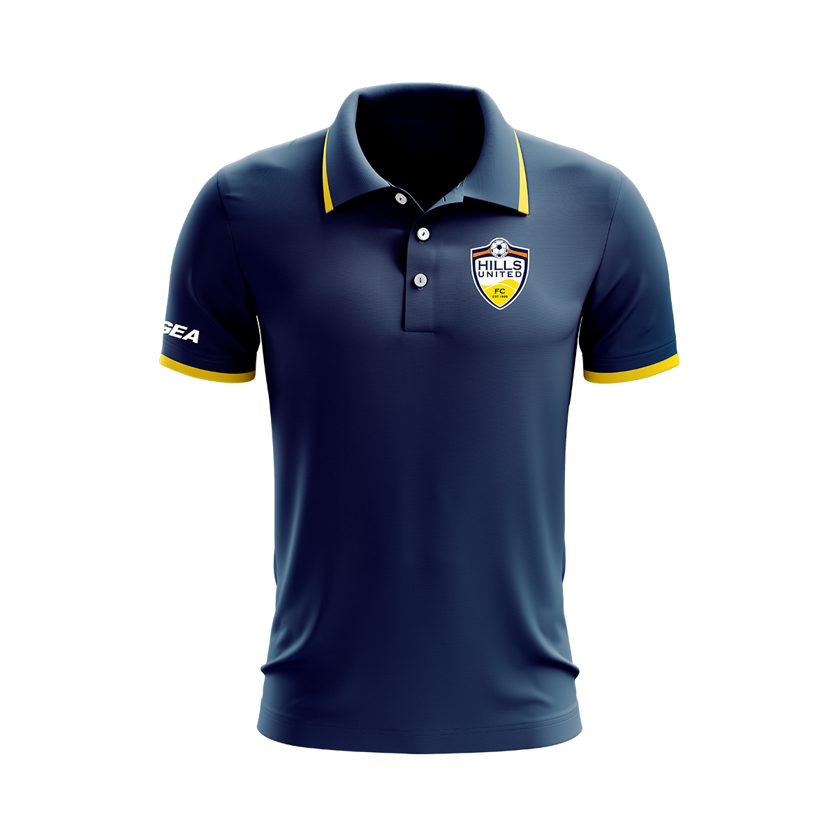 Hills United Womens Dacca Polo Navy / Yellow