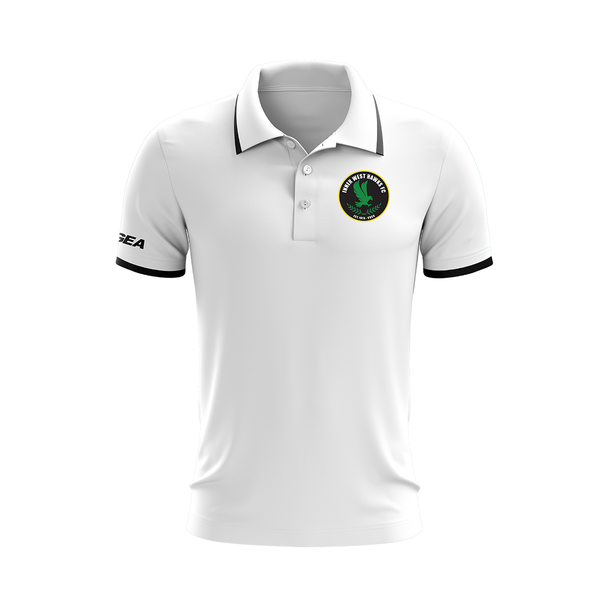 Inner West Hawks Dacca Polo White/Black