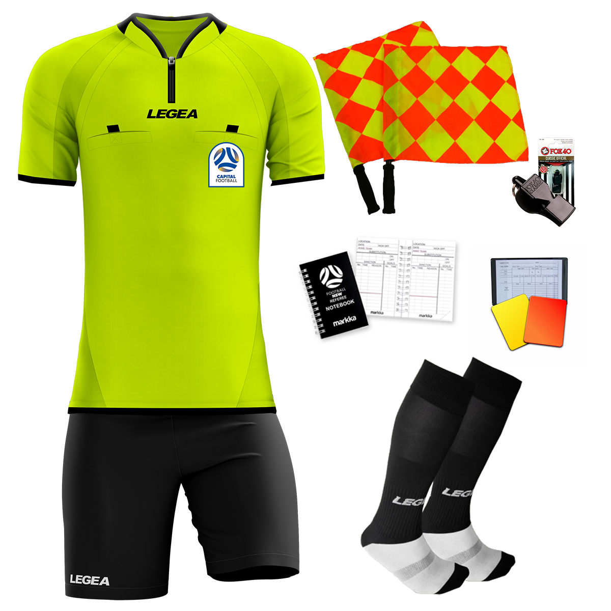 Capital Football New Referee Package Yellow – Hallmark Sports