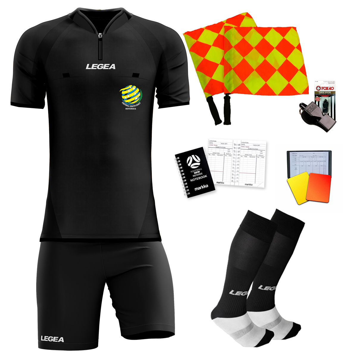Football South Coast New Referee Package Black