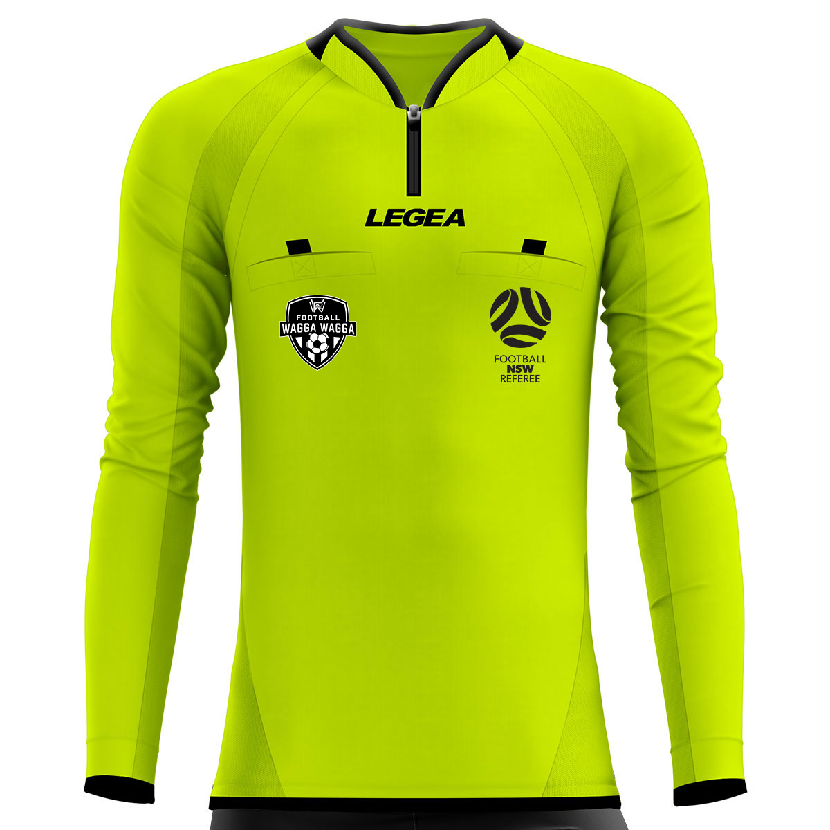Football Wagga Referee Arbitro Drive Referee Jersey Long Sleeve Yellow