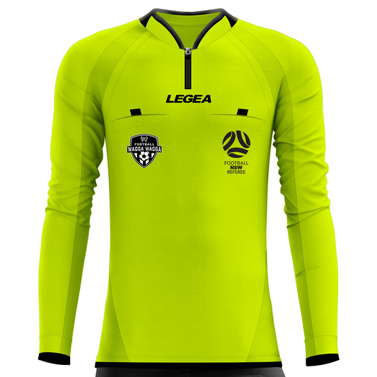 Football Wagga Referee Arbitro Drive Referee Jersey Long Sleeve Yellow