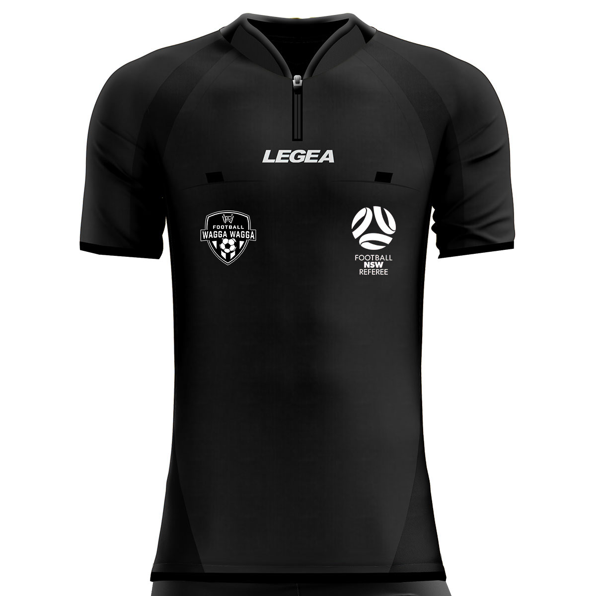 Football Wagga Referee Arbitro Drive Referee Jersey Black