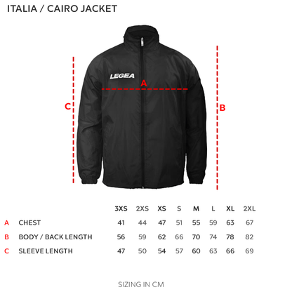 Central Coast Football Referees Italia Spray Jacket Black