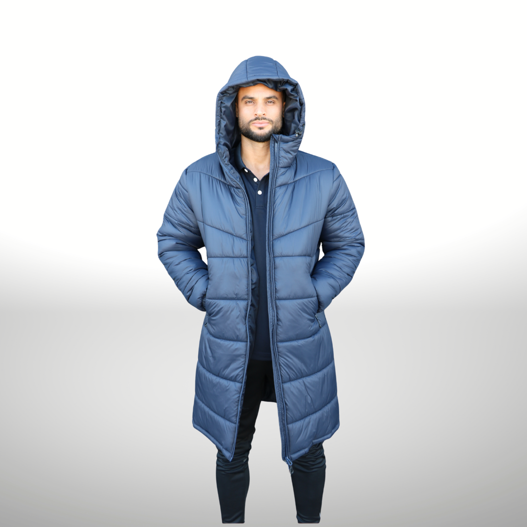 Markka  Everest Long Puffer Jacket Navy