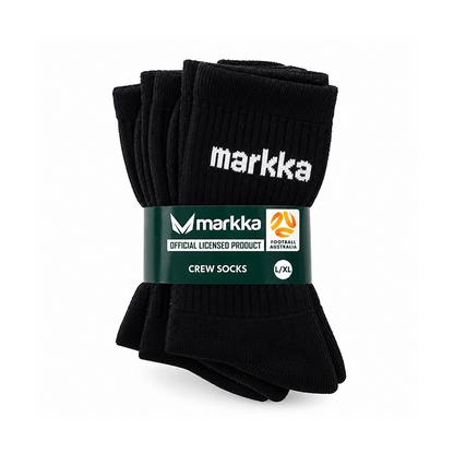 Markka Training Socks Crew (3 Pack) Black