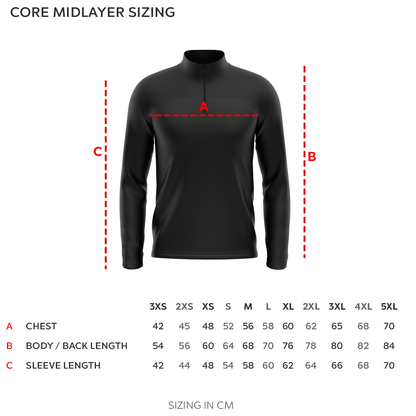 Markka CORE Performance Tech Knit Quarter Zip Navy / Azure