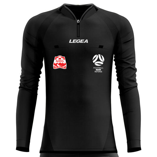 Nepean Referees Group Arbitro Drive Referee Jersey Long Sleeve Black