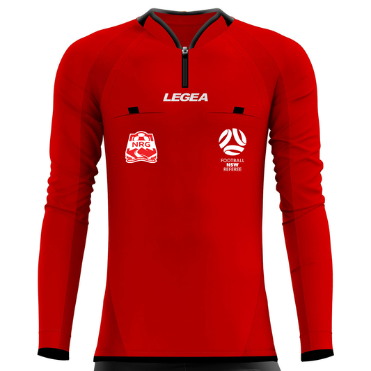 Nepean Referees Group Arbitro Drive Referee Jersey Long Sleeve Red