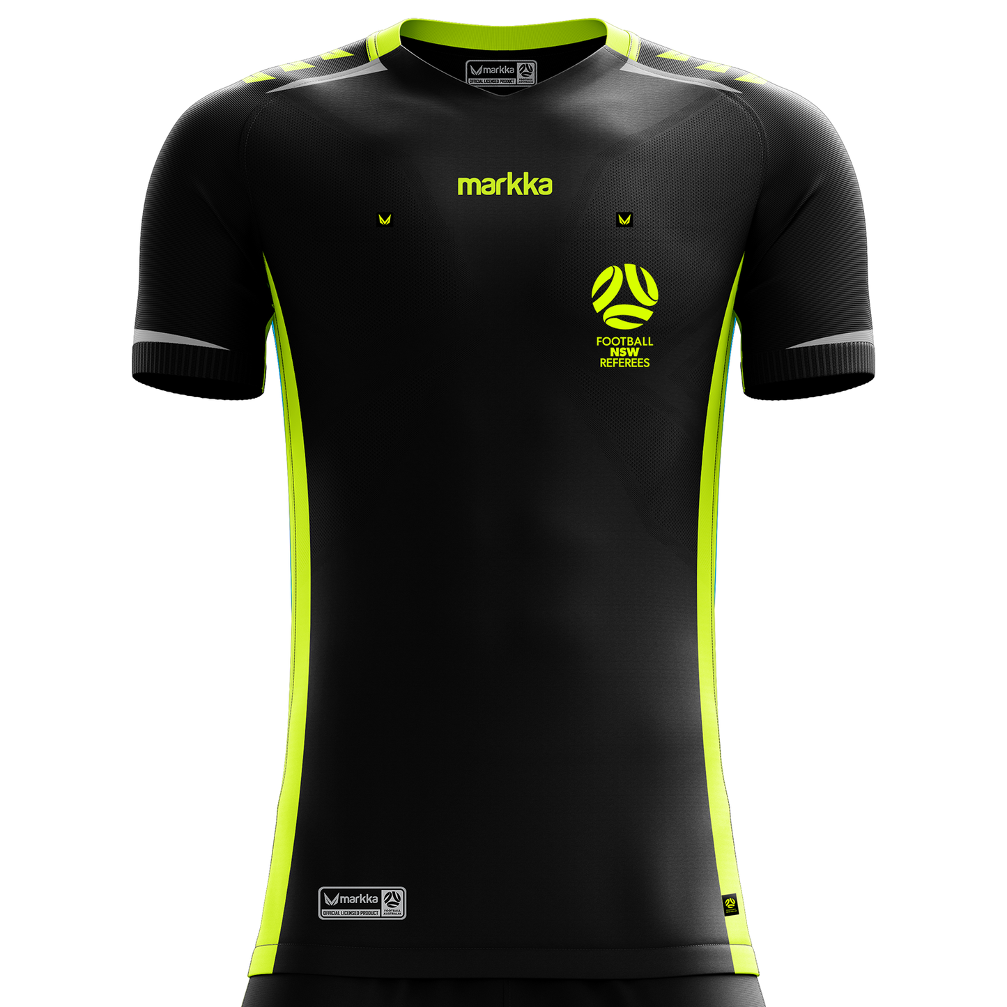 FNSW Referees Branch Bosko Referee Kit Short Sleeve Black