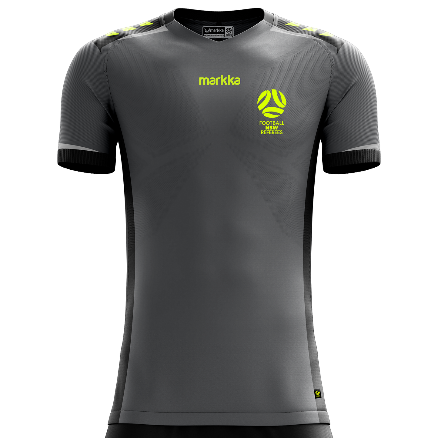 FNSW Referees Branch Hugo Training Jersey Short Sleeve Grey