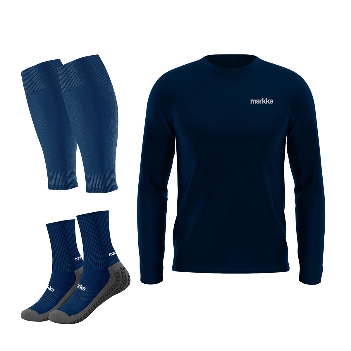 Navy Markka Corpo Compress Top + Footless + M-Grip
