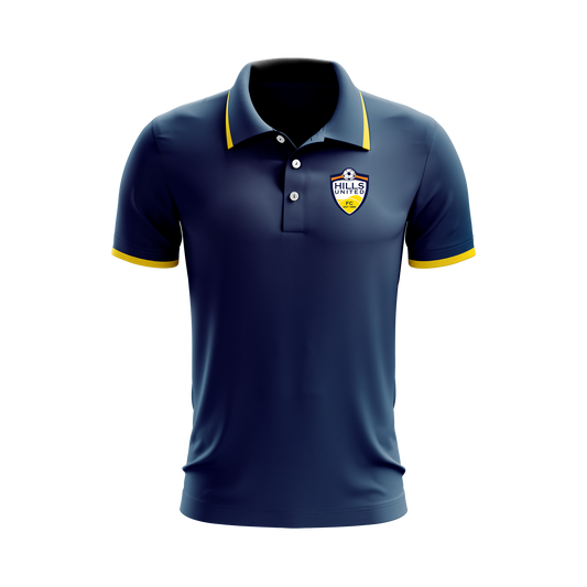 Hills United Mens Dacca Polo Navy / Yellow