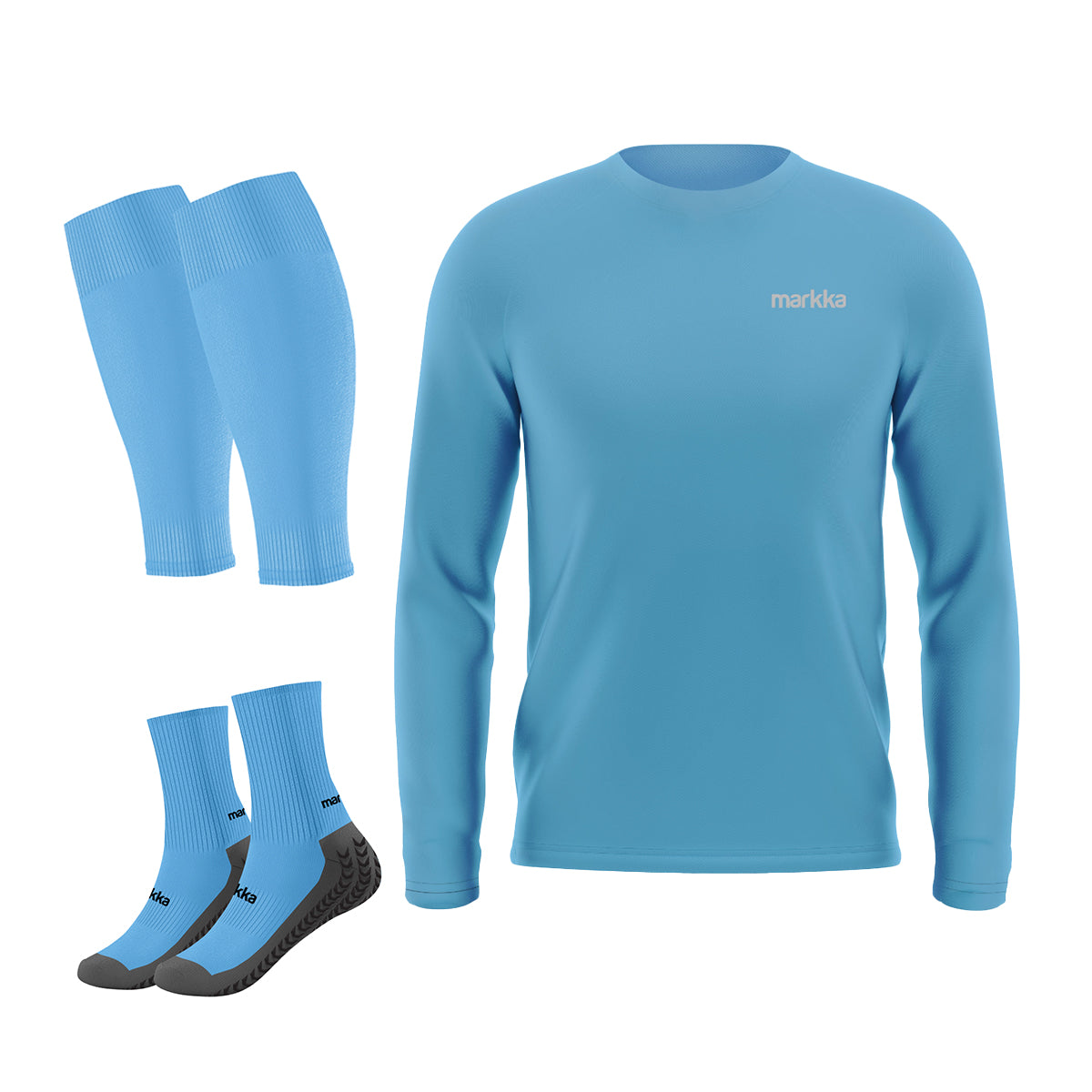 Sky Blue Markka Corpo Compress Top + Footless + M-Grip