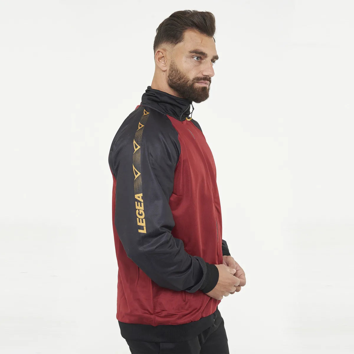 Legea Austin Track Jacket Black / Maroon