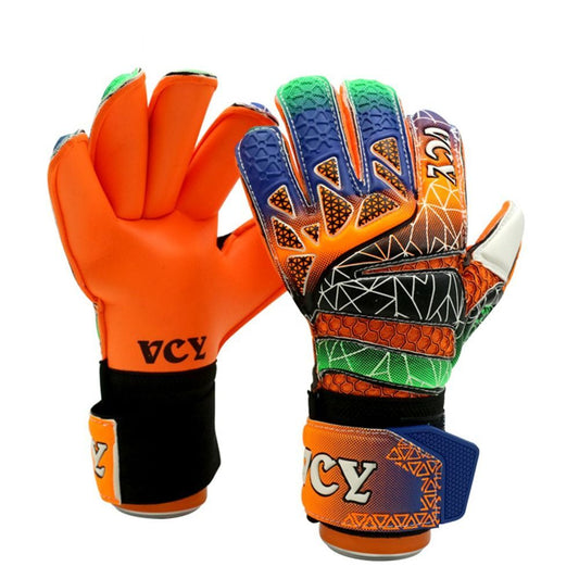 VCY Retro Pro Goalkeeper Gloves Fluro Orange, Black, Blue and Green