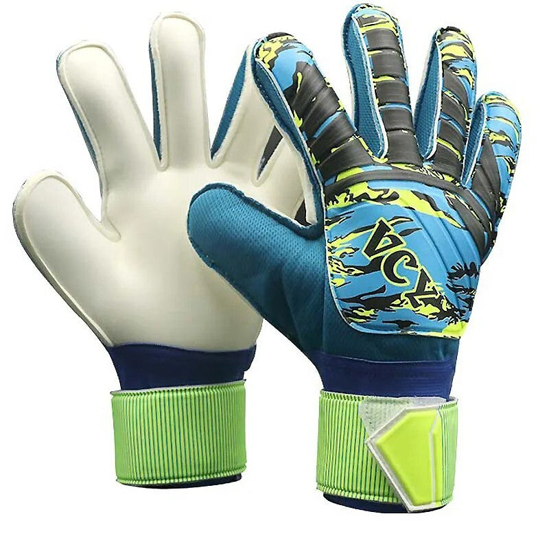 Performance Zone Goalkeeper Gloves Blue and Fluro Yellow