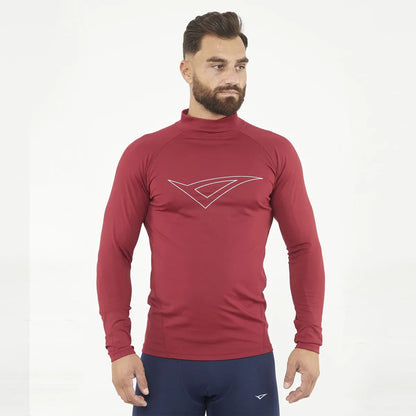 Legea Ironboy Long Sleeve Compression Top Maroon