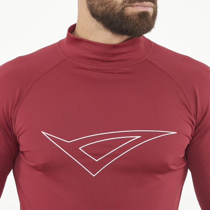 Legea Ironboy Long Sleeve Compression Top Maroon