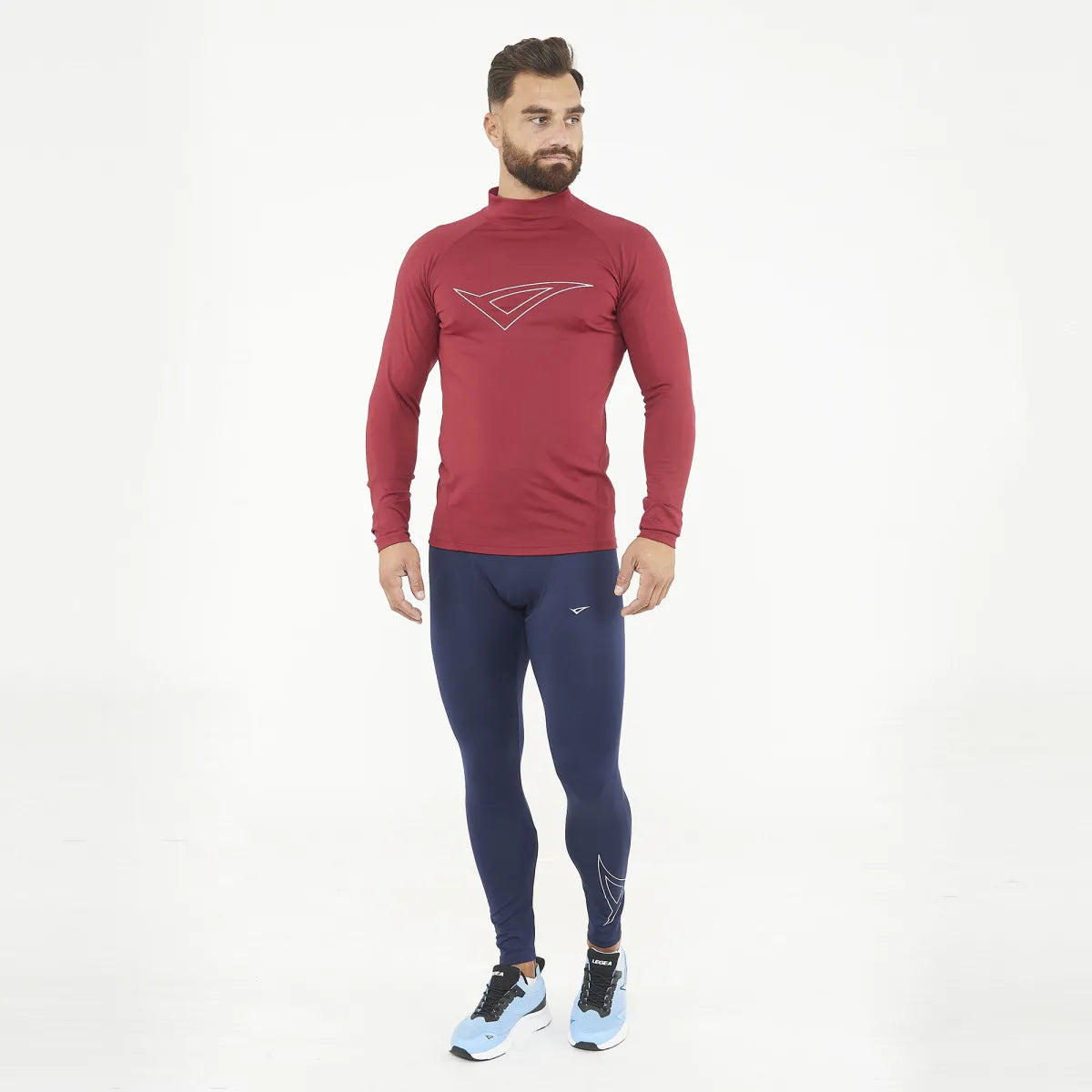 Legea Ironboy Long Sleeve Compression Top Maroon