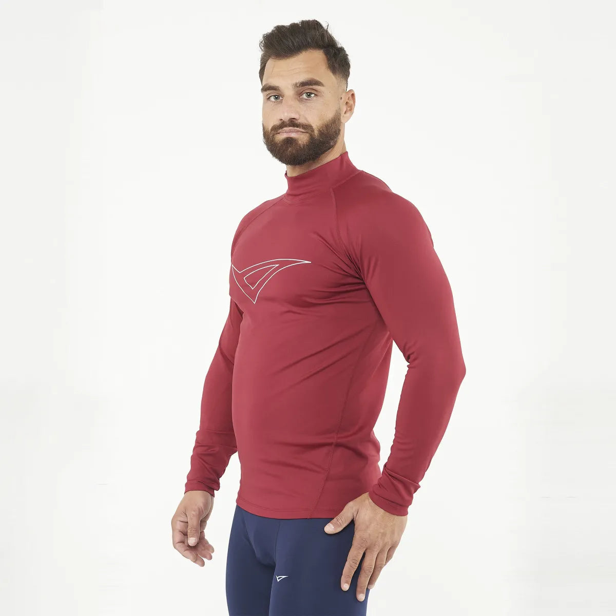 Legea Ironboy Long Sleeve Compression Top Maroon