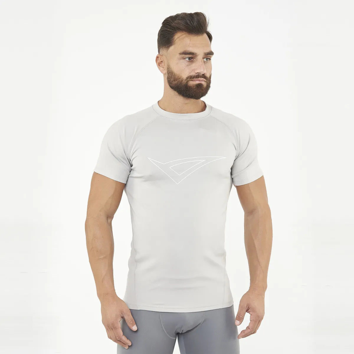 Legea Ironboy Short Sleeve Compression Top Light Grey