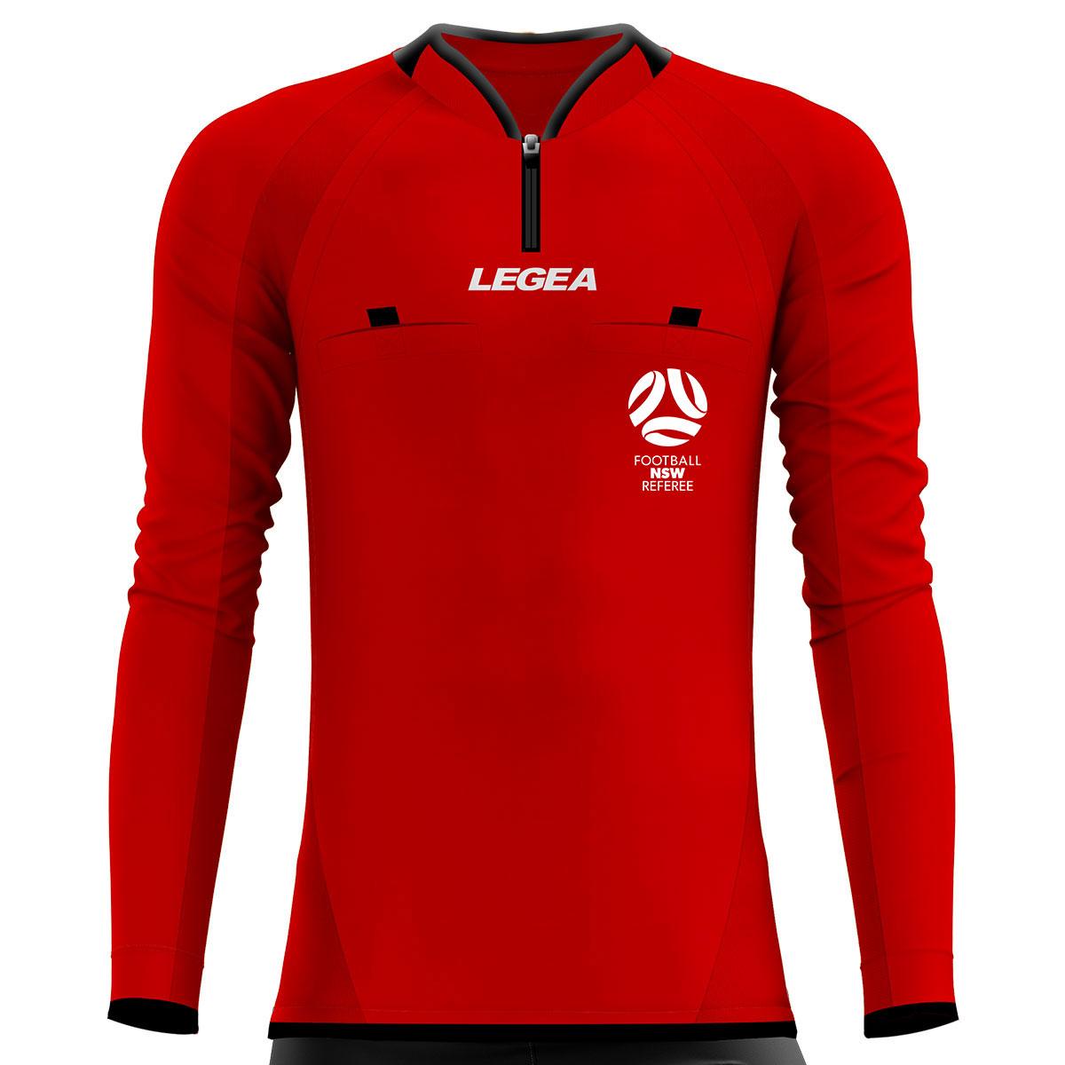 Central Coast Football Referees Arbitro Drive Long Sleeve Jersey Red - Legea Australia