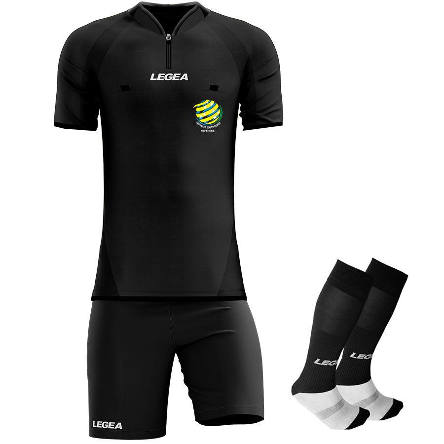 Football South Coast Referees Arbitro Drive Referee Kit Black - Legea Australia